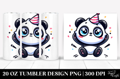 Ridiculously Cute Cartoon Panda 20 Oz Tumbler Product Image 1