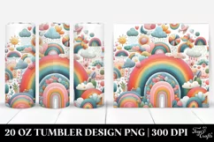 Colorful Whimsical with Pastel Rainbow | 20 Oz Tumbler Product Image 1