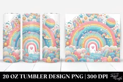 Colorful Whimsical Pastel Rainbow | 20 Oz Tumbler Product Image 1