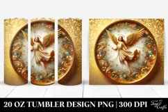 Vibrant Glittery Angel 20 Oz Tumbler Product Image 1