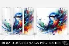 Vibrant Ice Bird, Abstract Frame | 20 oz Tumbler Product Image 1