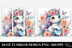Pastel Unicorn Volleyball | 20 oz Tumbler Product Image 1