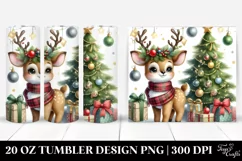 Cute Deer with Ornaments 20 Oz Tumbler Product Image 1