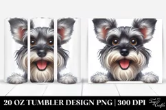 Crazy Miniature Schnauzer Smiling | 20 oz Tumbler Product Image 1