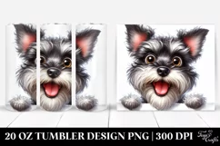 Crazy Miniature Schnauzer Smiling | 20 oz Tumbler Product Image 1