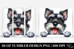 Crazy Miniature Schnauzer Smiling | 20 oz Tumbler Product Image 1