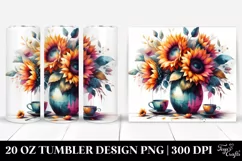 Abstract Vibrant Sunflower Pot | 20 oz Tumbler Product Image 1