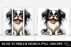 Crazy Japanese Chin Smiling | 20 oz Tumbler Product Image 1