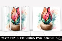 Wooden Small Stained Tulip | 20 Oz Tumbler Product Image 1