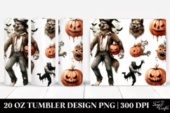 Funny Werewolf Clipart, High-Res 20 Oz Tumbler Product Image 1