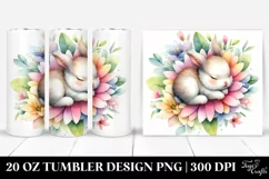 Colorful Cute Baby Bunny | 20 oz Tumbler Product Image 1