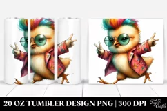 Revolted Baby Chicken Running | 20 oz Tumbler Product Image 1