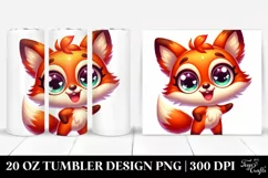 Cute Cartoon Baby Fox | 20 oz Tumbler Product Image 1