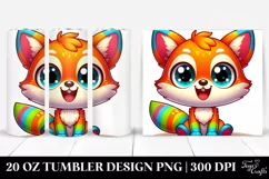 Cute Cartoon Baby Fox | 20 oz Tumbler Product Image 1