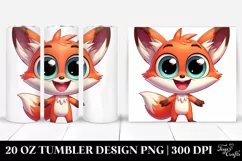 Cute Cartoon Baby Fox | 20 oz Tumbler Product Image 1