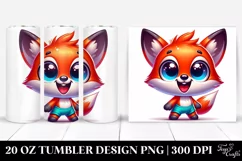 Cute Cartoon Baby Fox | 20 oz Tumbler Product Image 1