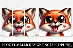 Fox with Big Eyes and Large Goofy Smile | 20 Oz Tumbler Product Image 1