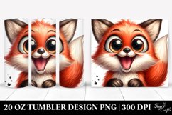 Watercolor Fox with Expressive Goofy Smile | 20 Oz Tumbler Product Image 1