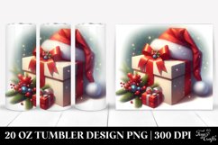 Santa Hat on Present, 20 Oz Tumbler Product Image 1