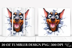 Crazy Watercolor Doberman | 20 oz Tumbler Product Image 1