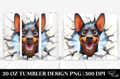 Funny Doberman Pinscher Ice Landscape Tumbler 20 oz Product Image 1
