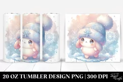 Cute Pastel Painting Featuring Snowflake | 20 oz Tumbler Product Image 1