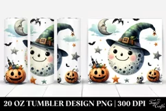Funny Halloween Moon Clipart 20 Oz Tumbler Product Image 1