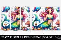 Watercolor Funny Mermaid | 20 oz Tumbler Product Image 1