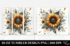 Watercolor Vintage Dirty Sunflower Confetti Tumbler | 20 oz Product Image 1