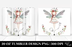 Whimsical Boho Fairy Clipart 20 Oz Tumbler Product Image 1