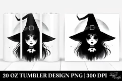 Simple Gothic Witch Watercolor Tumbler|20 oz Tumbler Product Image 1