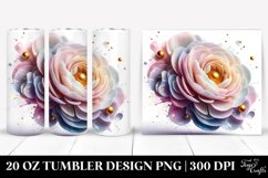 Abstract Pastel Ranunculus | 20 oz Tumbler Product Image 1
