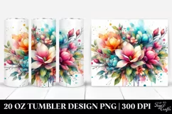 Colorful Bouquet with Magnolia | 20 oz Tumbler Product Image 1