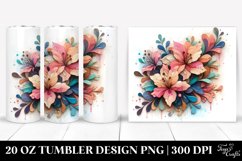 Abstract Pastel Wooden Stained Azalea | 20 oz Tumbler Product Image 1