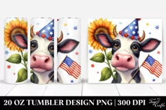 Watercolor Cow Portrait with Thoughtful Large Goofy Smile | Product Image 1