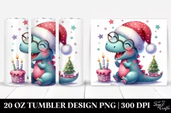 Excited Dinosaur with es Clipart 20 Oz Tumbler Product Image 1