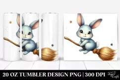 Funny Halloween Bunny Clipart, Transparent 20 Oz Tumbler Product Image 1