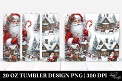 Whimsical Santa Portrait, 20 Oz Tumbler Product Image 1