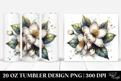 Detailed Shiny Jasmine | 20 oz Tumbler Product Image 1