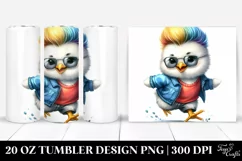 Cute Baby Chicken Running | 20 oz Tumbler Product Image 1