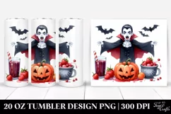 Funny Vampire Halloween Clipart, Transparent 20 Oz Tumbler Product Image 1