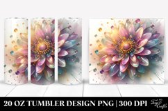 Abstract Shiny Sunflower Transparent | 20 oz Tumbler Product Image 1