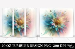 Abstract Shiny Sunflower Transparent | 20 oz Tumbler Product Image 1