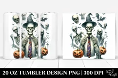 Funny Halloween Undead Clipart, High-Res 20 Oz Tumbler Product Image 1