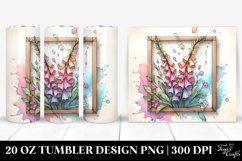 Abstract Wooden Stained Foxglove | 20 oz Tumbler Product Image 1