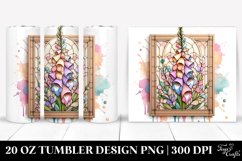 Abstract Wooden Stained Foxglove | 20 oz Tumbler Product Image 1