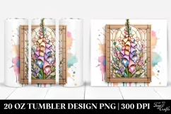 Abstract Wooden Stained Foxglove | 20 oz Tumbler Product Image 1