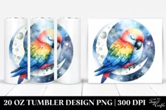 Colorful Sleeping Parrot Clipart 20 Oz Tumbler Product Image 1