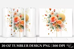 Vibrant Orange Roses | 20 oz Tumbler Product Image 1