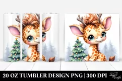 Vibrant Giraffe with Sunglasses 20 Oz Tumbler Product Image 1